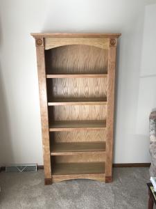 Click to enlarge image  - CHERRY BOOKCASE - 6' TALL 5-SHELF SOLID WOOD