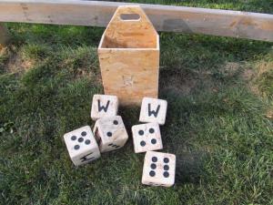 Click to enlarge image  - WOOD LAWN DICE GAME SET - 