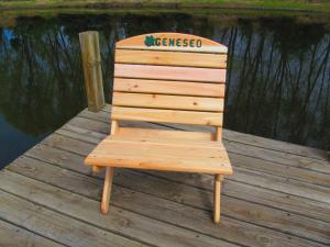 Click to enlarge image  - SPORTS CHAIR - WITH A CUSTOM ROUTED BACK SLAT