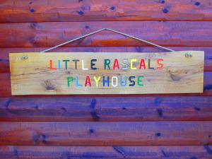 Click to enlarge image  - HANDCRAFTED WOOD SIGN - LITTLE RASCALS PLAYHOUSE