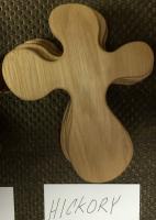 Click to enlarge image <B>HANDCRAFTED PALM CROSS</B> - <B>HICKORY</B>