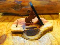 Click to enlarge image <B>Live Edge Wood Cell Phone Dock</B> - <B>Wolf Cherry 1-25-21-28</B>