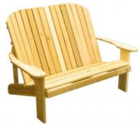 Click to enlarge image <B>ADIRONDACK LOVESEAT 44" SEAT WIDTH</B> - <B>DESIGNED FOR LOVEBIRDS WITH ROOM TO CURL UP IN</B>