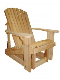 Click to enlarge image ADIRONDACK GLIDER CHAIR 20" SEAT WIDTH - GLIDE YOUR DAY AWAY IN COMFORT