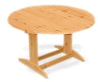 Click to enlarge image <B>36" ROUND  TRESTLE TABLE</B> - <B>20" HEIGHT</B>